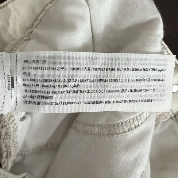 Abercrombie & Fitch Women's Cream Straight Leg Jeans - Picture 10 of 10